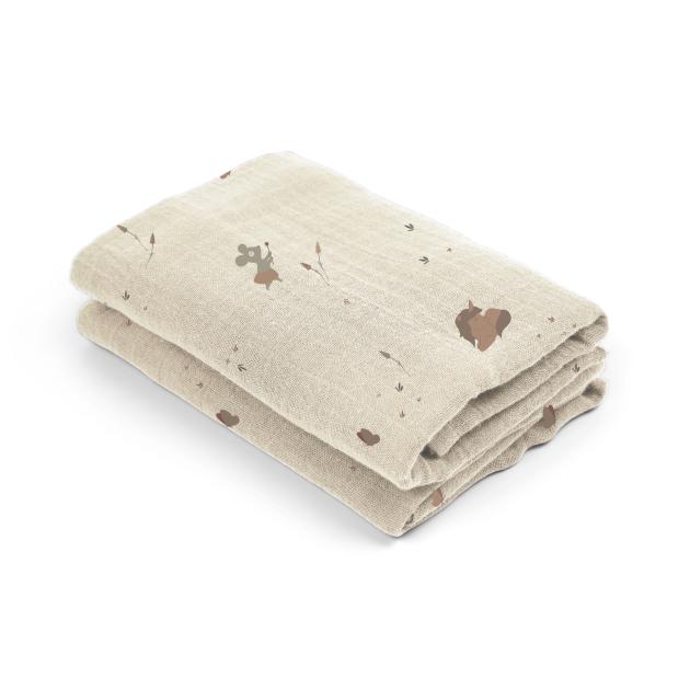 NUU Lou muslin cloth 2-pack Cream unicorn