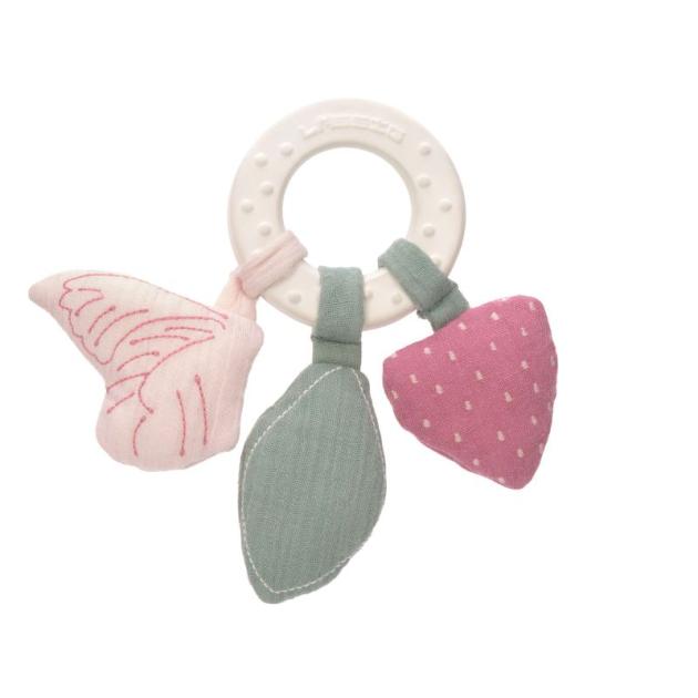 LAS Teether "Ring" Natural Rubber Butterfly