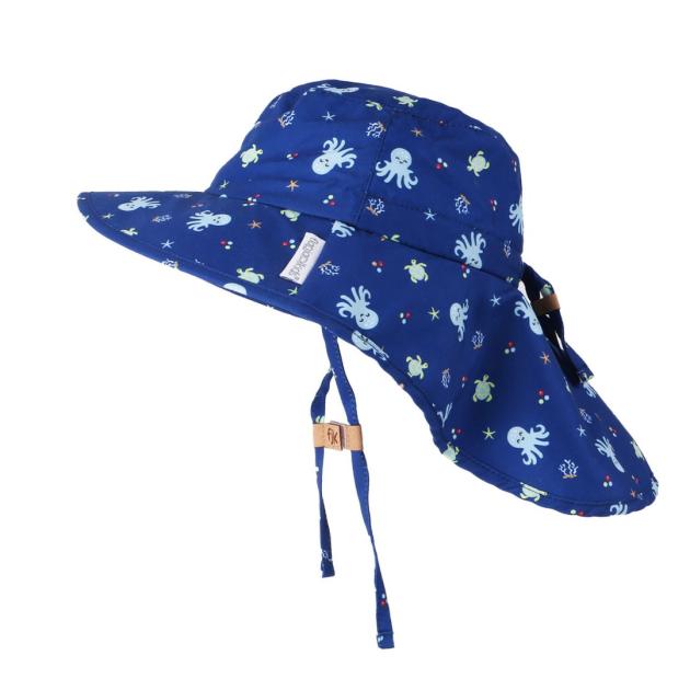 Sunhats With Neck Cape (2-4 yrs) Octopus