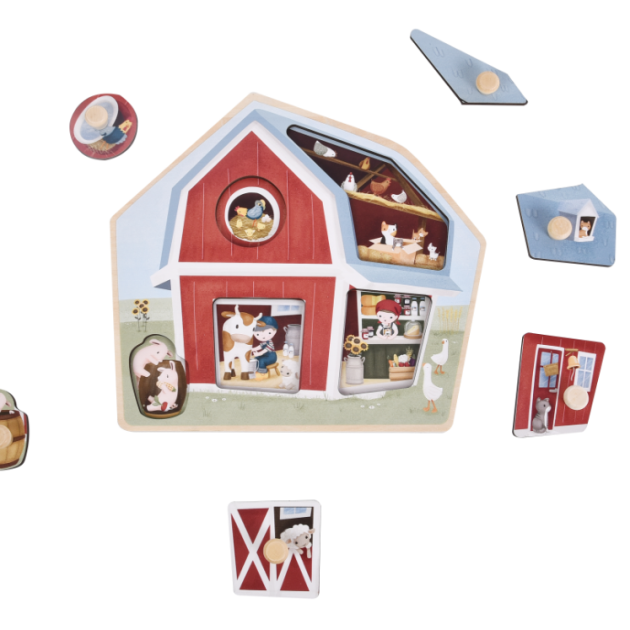 LITTLE DUTCH. Ξύλινο παζλ Little Farm FSC