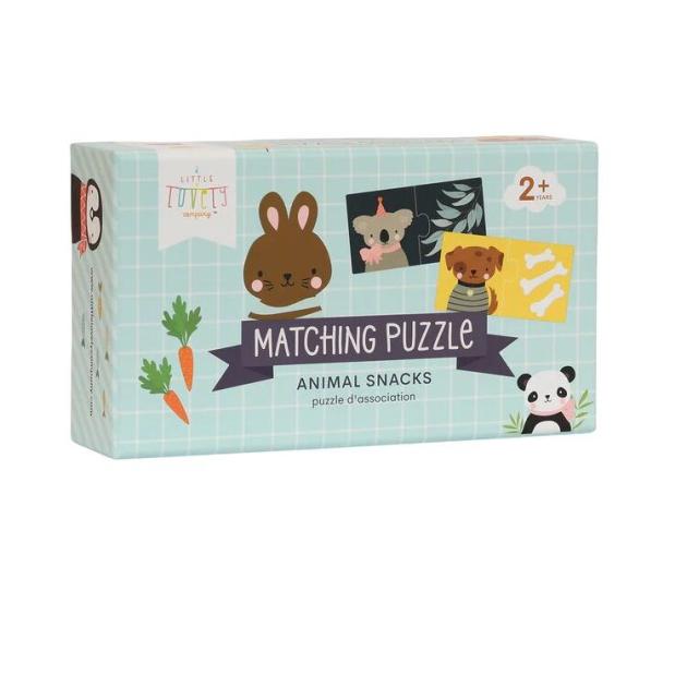 Puzzle Μαθαίνω τα ζωάκια και τη τροφή τους