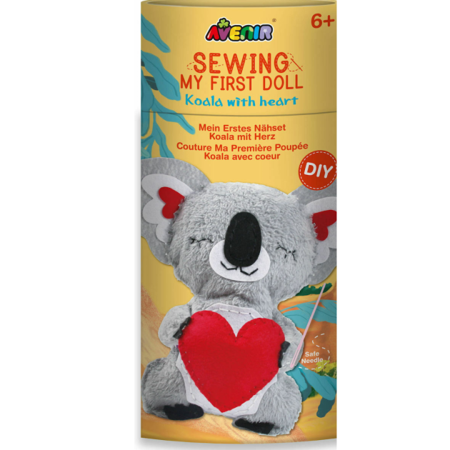 Sewing Doll Koala With Heart