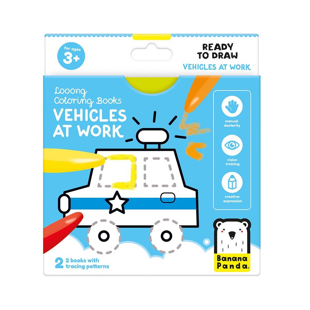 BP LONG COL BOOKS - READY TO DRAW VEHICLES AT WORK 3+