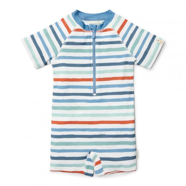 Little Dutch Ολόσωμο κοντομάνικο μαγιό Stripes Multi-colour
