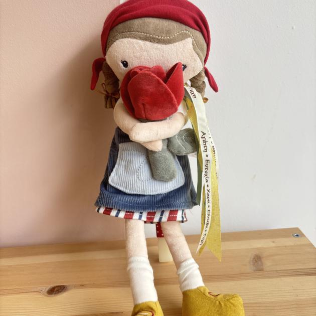 Πασχαλινή λαμπάδα κούκλα αγρότισσα Rosa Little Dutch