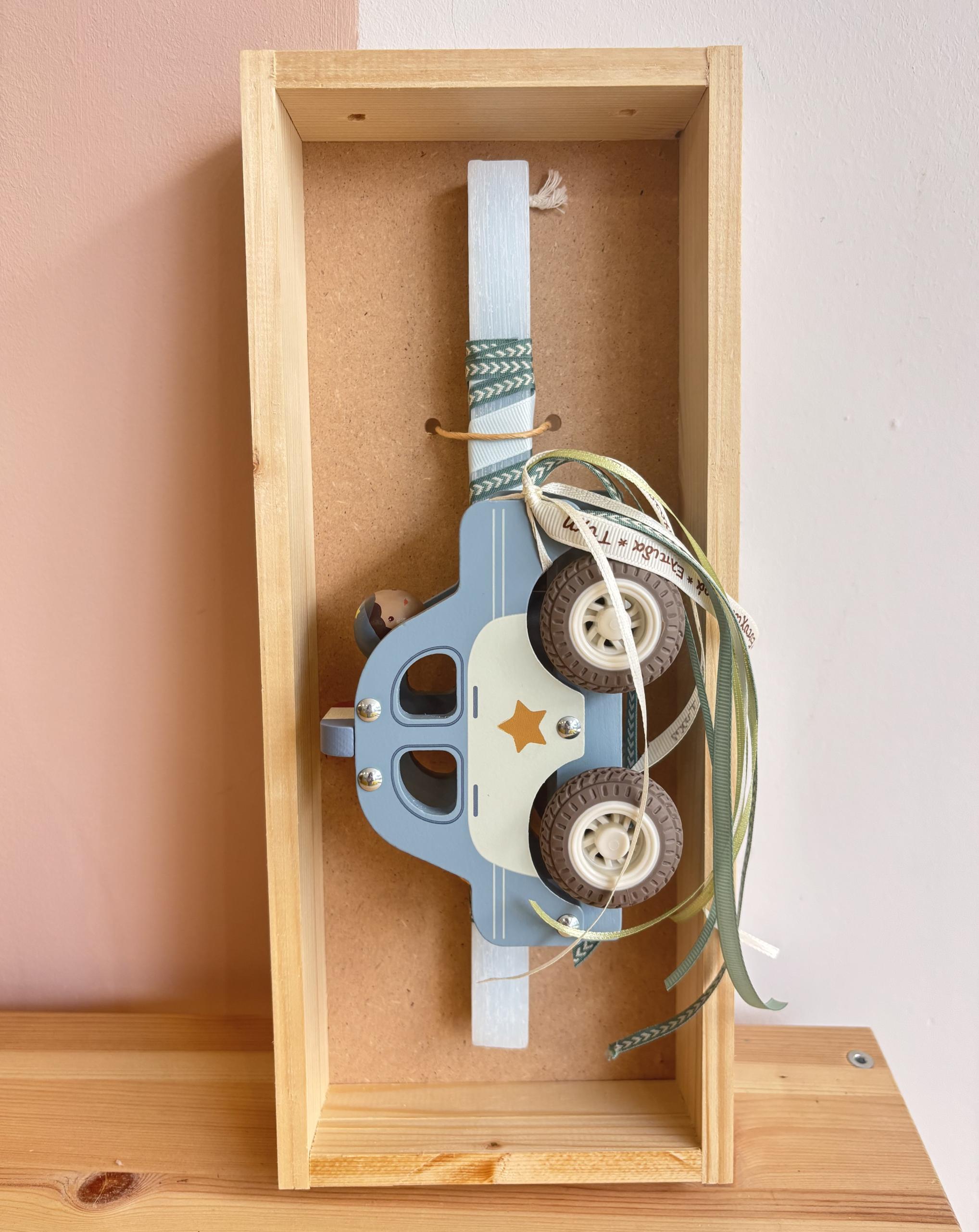 Πασχαλινή λαμπάδα Ξύλινο περιπολικό Little Dutch