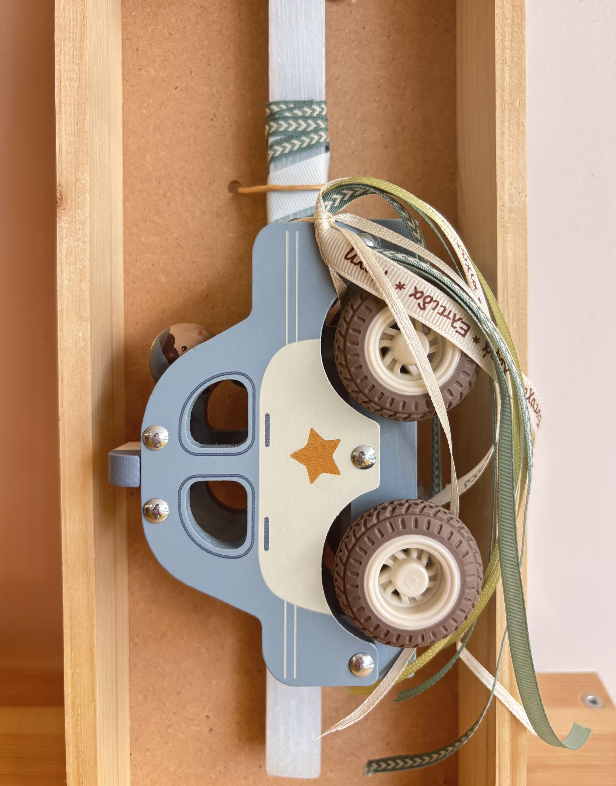 Πασχαλινή λαμπάδα Ξύλινο περιπολικό Little Dutch - Image 2