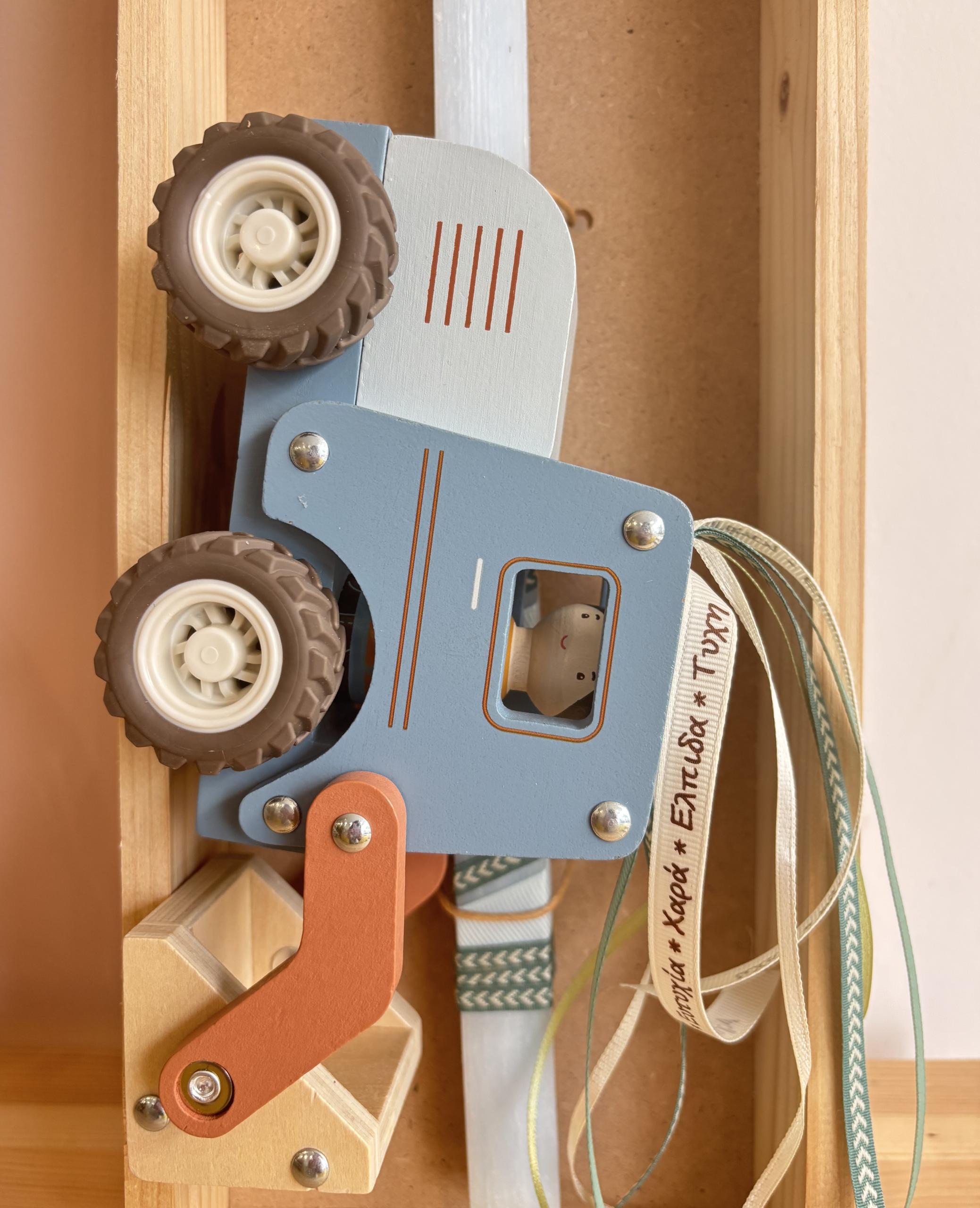 Πασχαλινή λαμπάδα Ξύλινος εκσκαφέας Little Dutch - Image 2