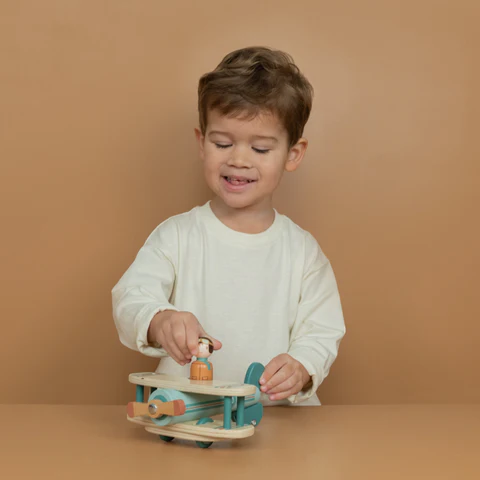 Πασχαλινή λαμπάδα Ξύλινο παιχνίδι αεροπλανάκι Little Dutch - Image 3